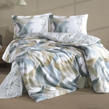 SHC4200 Tek Kişilik Ranforce Nevresim Takımı Estliva V1 Yeşil