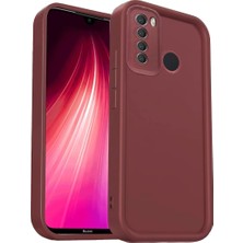 TE Dükkan Buğz Xiaomi Redmi Note 8 Kılıf Viera Silikon - Bordo