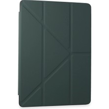 TE Dükkan Buğz Samsung Galaxy Tab A9 Kılıf Kalemlikli Mars Tablet Kılıfı - Koyu Yeşil