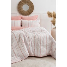 Marcalanya Doğal Ipliği Boyalı Çift Kişilik Pamuklu Nevresim Takımı Kutulu Duvet Cover Set (Lastikli Çarşaf)