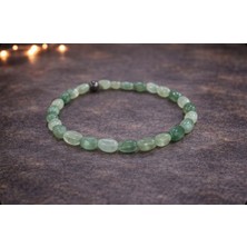 Taşmir Aventurin Mercimek Kesim Doğal Taş Misinalı Bileklik