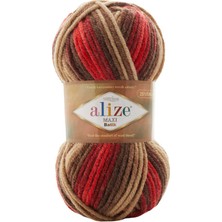 Alize Süperlanamaxibatik 5 Adet 7802 Bordolu El Örgü Ipliği