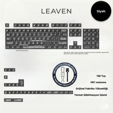 Leaven Mekanik Klavye Keycap -136 Tuşlu Siyah Opal Tuş Takımı