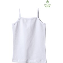 Blackspade Kız Çocuk Organik Atlet 1196 - Beyaz