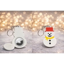 Onyx Airtag Uyumlu Kardan Adam Tasarımlı Gizli Anahtarlık Kılıf – Çanta/valiz/anahtar Için (Tam Koruma)