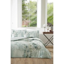 SHC4200 Özdilek Çift Kişilik Ranforce Nevresim Takımı Nature Drip Yeşil