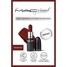 M.A.C Yoğun Renk Veren Saten Bitişli Dudak ve Yanak Için Mini Ruj-Paramount 1.5gm KEYO447
