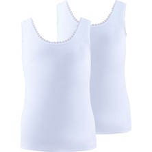 Blackspade Kız Çocuk Atlet 2li Paket 1297 - Beyaz