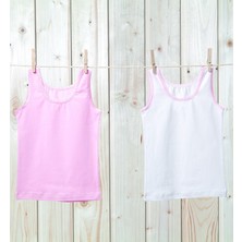 Blackspade Kız Çocuk Atlet 2li Paket 1297 - Pembe Beyaz