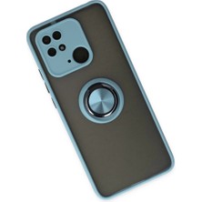 Buğz Xiaomi Poco C40 Kılıf Montreal Yüzüklü Silikon Kapak - Buz Mavi