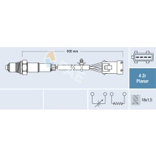 FAE Oksijen Sensörü Ön P207-P208-P308-P508-P3008-P5008-RCZ-C4-C5-DS3-DS4-DS5 1.6 Thp Ep6 4 Kutup 1609345380-9665414080-1618.HC