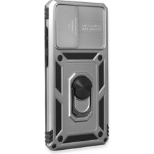 Buğz Samsung Galaxy A53 5g Kılıf Pars Lens Yüzüklü Silikon - Gümüş