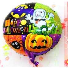 SHC4200 Halloween Örümcekli Kabaklı Folyo Balon 18 Inç