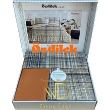 SHC4200 Özdilek Çift Kişilik Ranforce Nevresim Takımı Arancia Krem