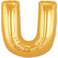 SHC4200 U Harf Folyo Balon Altın Renk 40 Inç