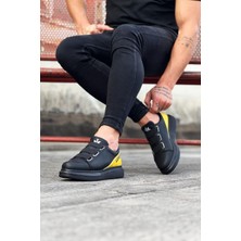 SHC4200 Bant Legend Kömür Sarı Kalın Taban Erkek Ayakkabı