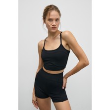 Urban Beat Grovıx Kadın Yumuşak ve Esnek Dokulu Sırtı Halter Göğüs Pedli Askılı Siyah Spor Sütyeni