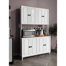 Kznmob Home Stella Membran Kapaklı Kahve Köşesi Dolabı, Mutfak Dolabı, Erzak Dolabı, Kiler Dolabı - Tamamı Mdf