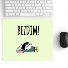 Pierrebella 18x22 Cm Desenli Mouse Pad Bezdim Temalı Baskılı Tasarımlı Mouse Pad,Ofis Aksesuarları Tired Mood