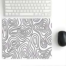 Pierrebella 18x22 Cm Desenli Mouse Pad Baskılı Tasarımlı Mouse Pad,Ofis Aksesuarları Beyaz Typography