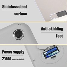 SARVONA Lüx Dijital Mutfak Terazisi 5 kg 1 gr Hassas Paslanmaz Çelik + Pil