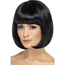 SARVONA Siyah Renk Parti Peruğu Küt Saç