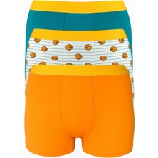 Sensu Erkek Çocuk Top Baskılı 3'lü Boxer KIDSBXR1000