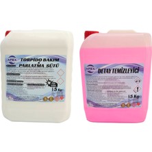 Apex Detaylı Temizlik Ilacı, Torpido Parlatıcı Süt Parlatıcı 2'li Detay Temizlik Seti-Sünger  Hediye