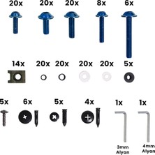 Gp Kompozit Universal 195 Parça Racing Motosiklet Kaporta Grenaj Vida Seti Mavi