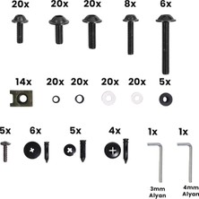 Gp Kompozit Universal 195 Parça Racing Motosiklet Kaporta Grenaj Vida Seti Siyah