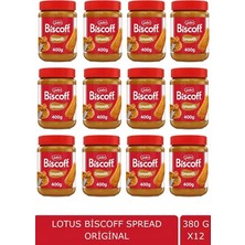 Lotus Biscoff Creamy Sürülebilir Krem 400 G X12 – Karamelize Bisküvi Lezzetli Avantaj Seti