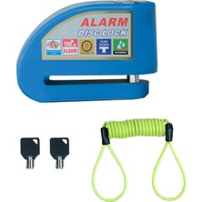 Gp Kompozit DSK004 Universal Alarmlı Motosiklet Disk Kilidi Mavi