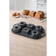 Luxxa Home Hexa 6'lı Muffin Kek Kalıbı Antrasit