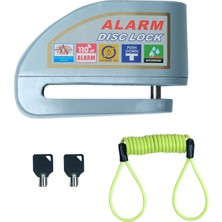 Gp Kompozit DSK004 Universal Alarmlı Motosiklet Disk Kilidi Gri