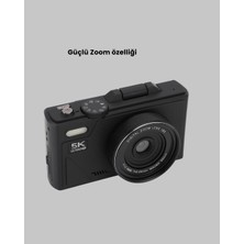 SARVONA 5k UHD Dijital Kamera 75MP Sensör 18X Zoom Stabilizasyonlu