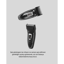 SARVONA Kablosuz Tıraş Makinesi Çift Başlıklı Kuru Tıraş Folyo Başlık Şarj Göstergeli
