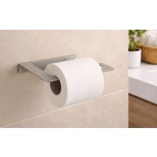 Ardini Kendinden Yapışkanlı ve Vidalı Paslanmaz Çelik Oval Tuvalet Kağıtlığı