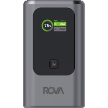 Rova RV-PWS621 10000 Mah 35W Power Delivery Hızlı Şarj Destekli Powerbank – Type-C & Usb-A Çıkışlı