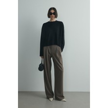 Suud Collection Siyah Nara Uzun Kollu Basic Tişört