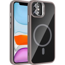Ceponya iPhone 11 Kılıf Magsafe Standlı ve Kamera Lens Koruma Hediyeli Etro Kapak