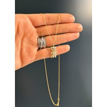 Tep's Jewellery Gümüş Taşlı Gold Ayıcık Kolye