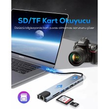 Dinç Store 44 Type C Girişli 8 Port Dönüştürücü ve Çoklayıcı Dinç Store