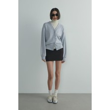 Suud Collection Gri Kenny Basic Hırka