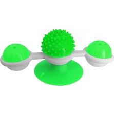 Pazarcan Vantuzlu Fırıldak Toplu Dönen Kedi Oyuncağı 8 Cm-18 cm Yeşil