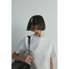 Suud Collection Ekru Nolan Vatkalı Tişört