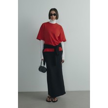 Suud Collection Kırmızı Nox Oversize Tişört