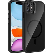 Ceponya iPhone 11 Kılıf Magsafe Standlı ve Kamera Lens Koruma Hediyeli Etro Kapak