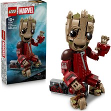 LEGO® ǀ Marvel Yağmacı Tulumlu Groot 76341 - 10 Yaş ve Üzeri Çocuklar için Yaratıcı Oyuncak Yapım Seti (604 Parça)