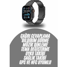 SARVONA Akıllı Saat Arama Konuşma Gps ve Nfc Özelliği 3 Kordonlu Amoled Ekran