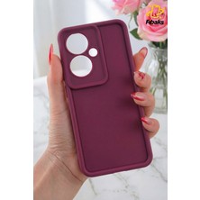 Fibaks Reno 11F 5g Kılıf Kamera Korumalı Yumuşak Dokulu Darbe Emici Bordo Silikon Kapak